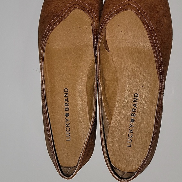 Women's Lucky Brand Alba Ballet Flats, Brown, Size 6, Pre-owned - Picture 13 of 15